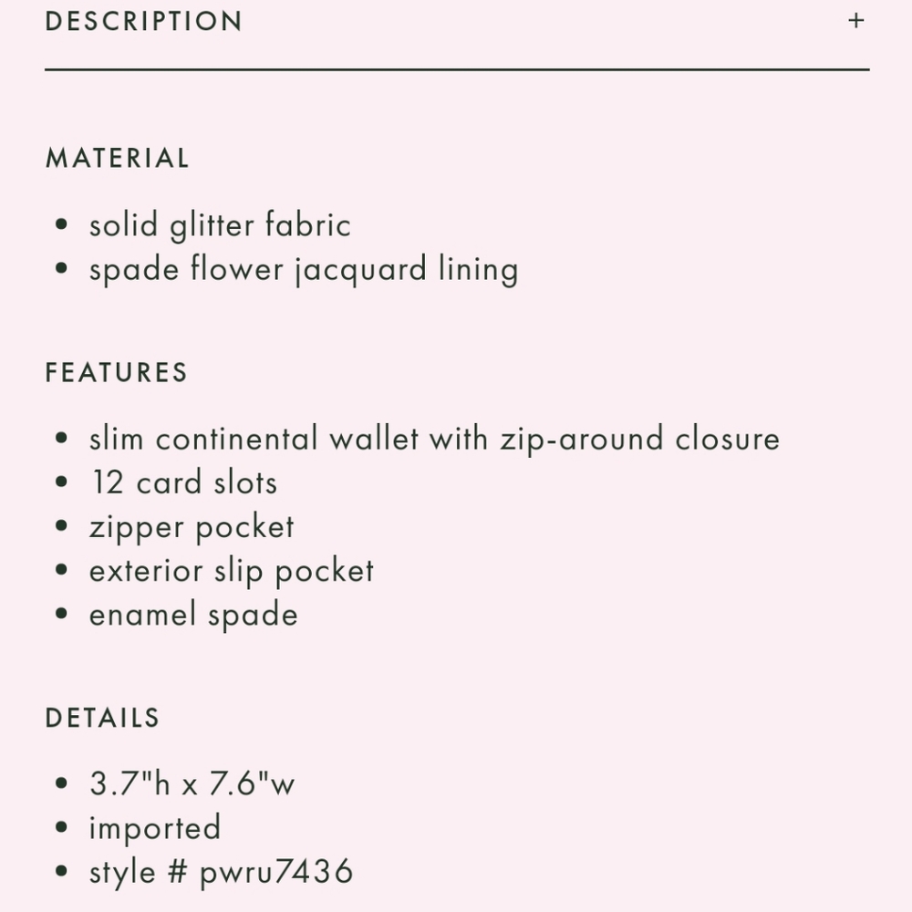 Kate Spade Glitter Wallet - Picture 4 of 6
